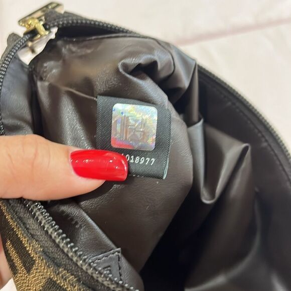 Fendi Tan and Black FF Logo Pouch - Picture 4 of 14